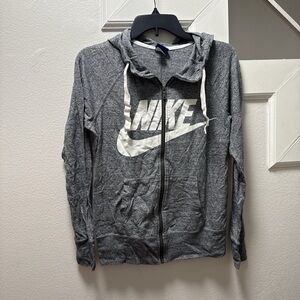 Nike Heather Gray Full-Zip Hoodie